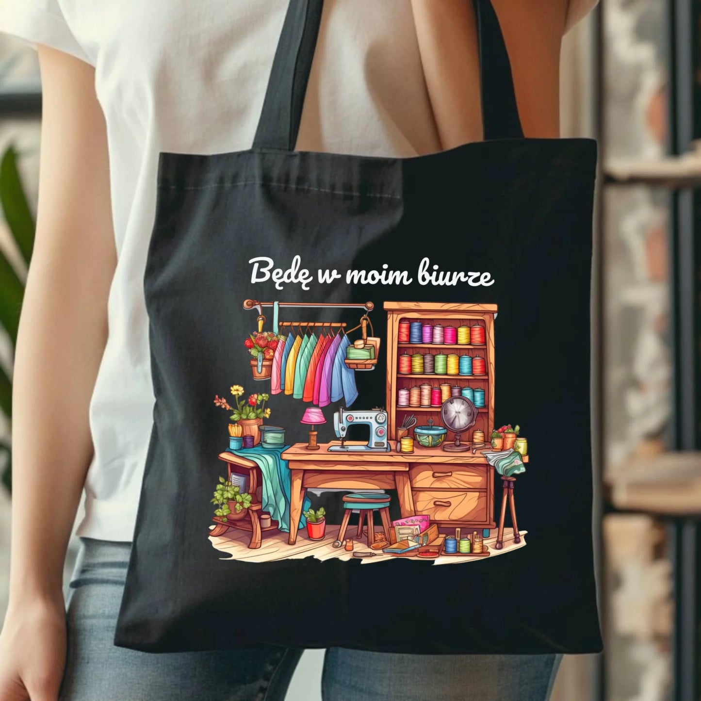 Torba szyciowa dla krawcowej - Będę w moim biurze HS07 - StoryCups.pl