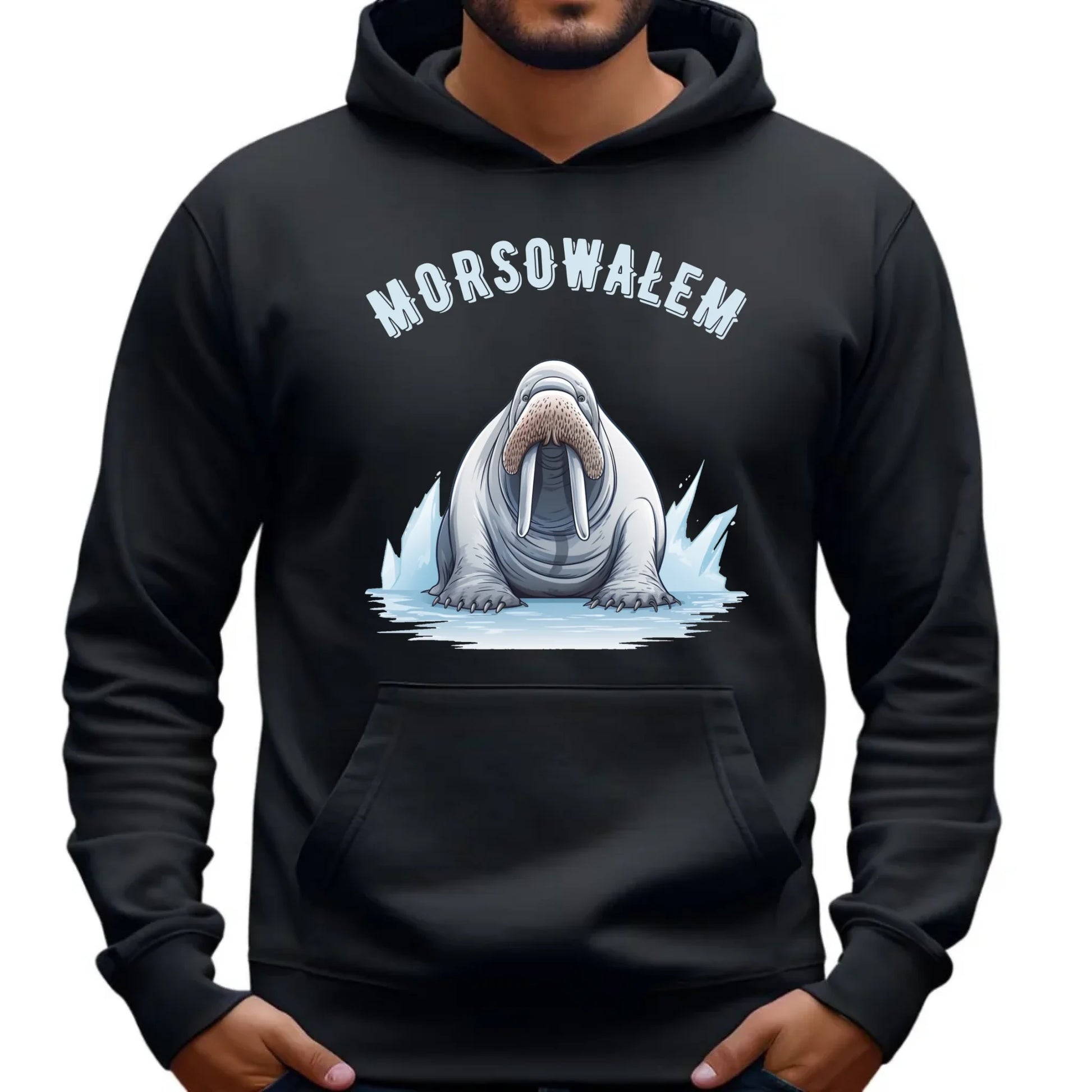 Bluza męska z kapturem dla morsa - Morsowałem HM01 - StoryCups.pl