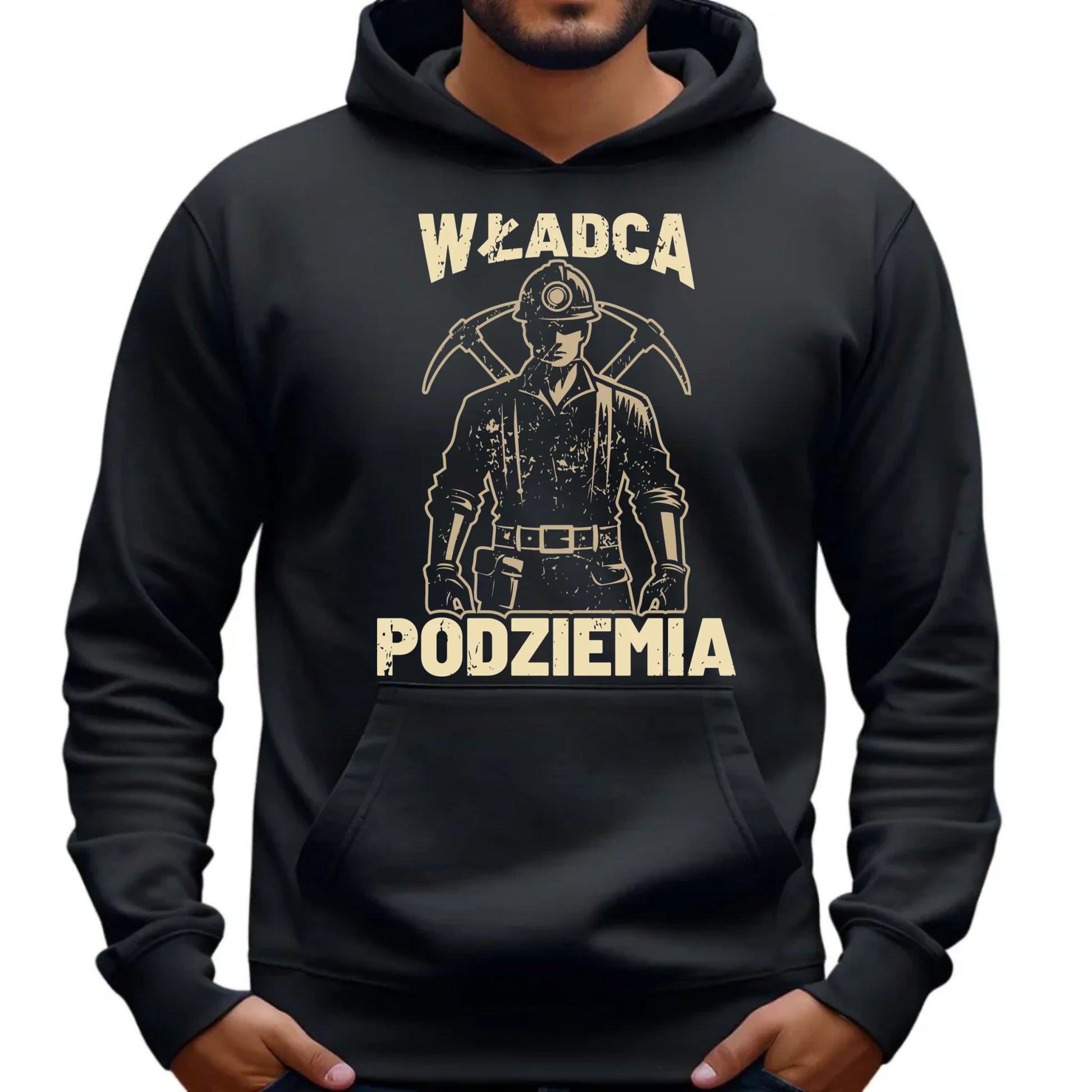 Bluza męska z kapturem - prezent dla górnika - Władca podziemia G25 - StoryCups.pl
