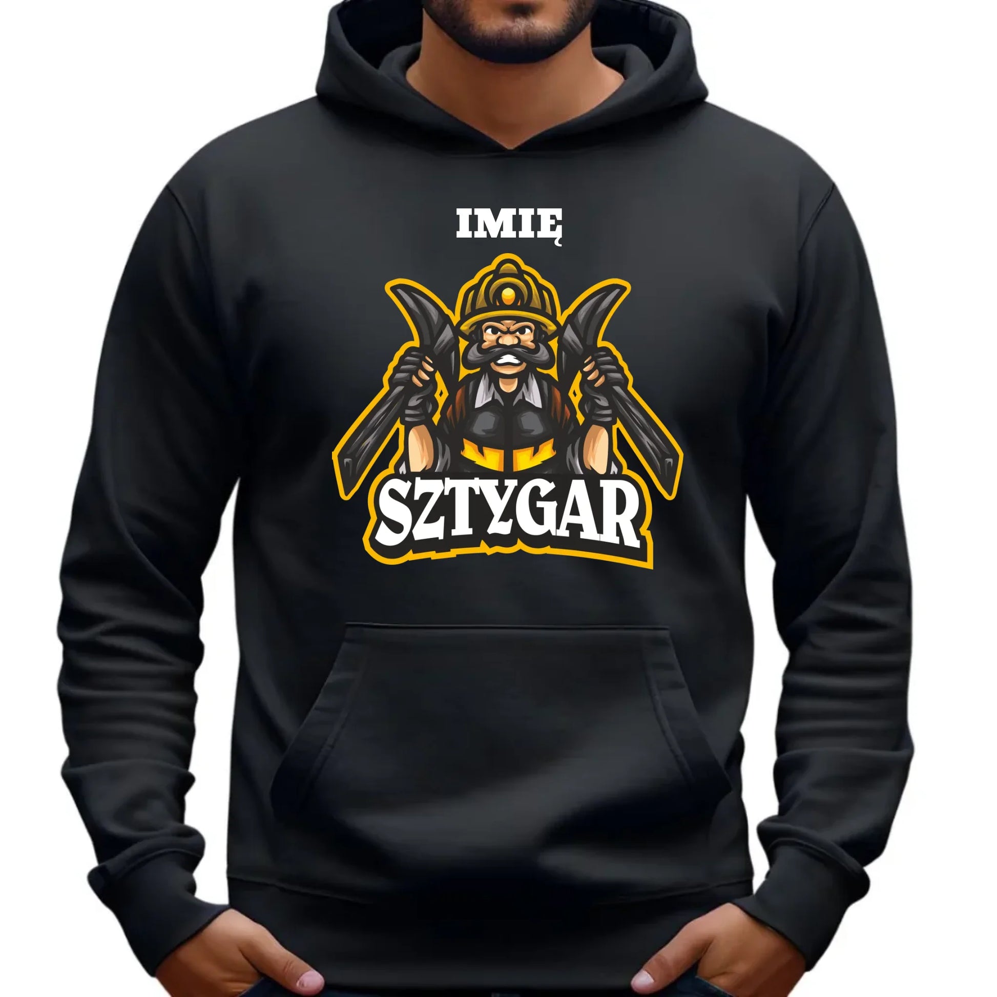 Bluza męska z kapturem - prezent dla górnika - Sztygar - personalizowana G15 - StoryCups.pl