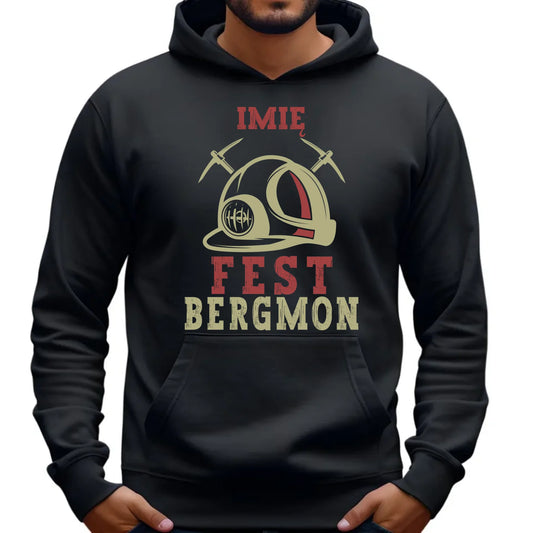 Bluza męska z kapturem - prezent dla górnika - Fest bergmon - personalizowana G07 - StoryCups.pl