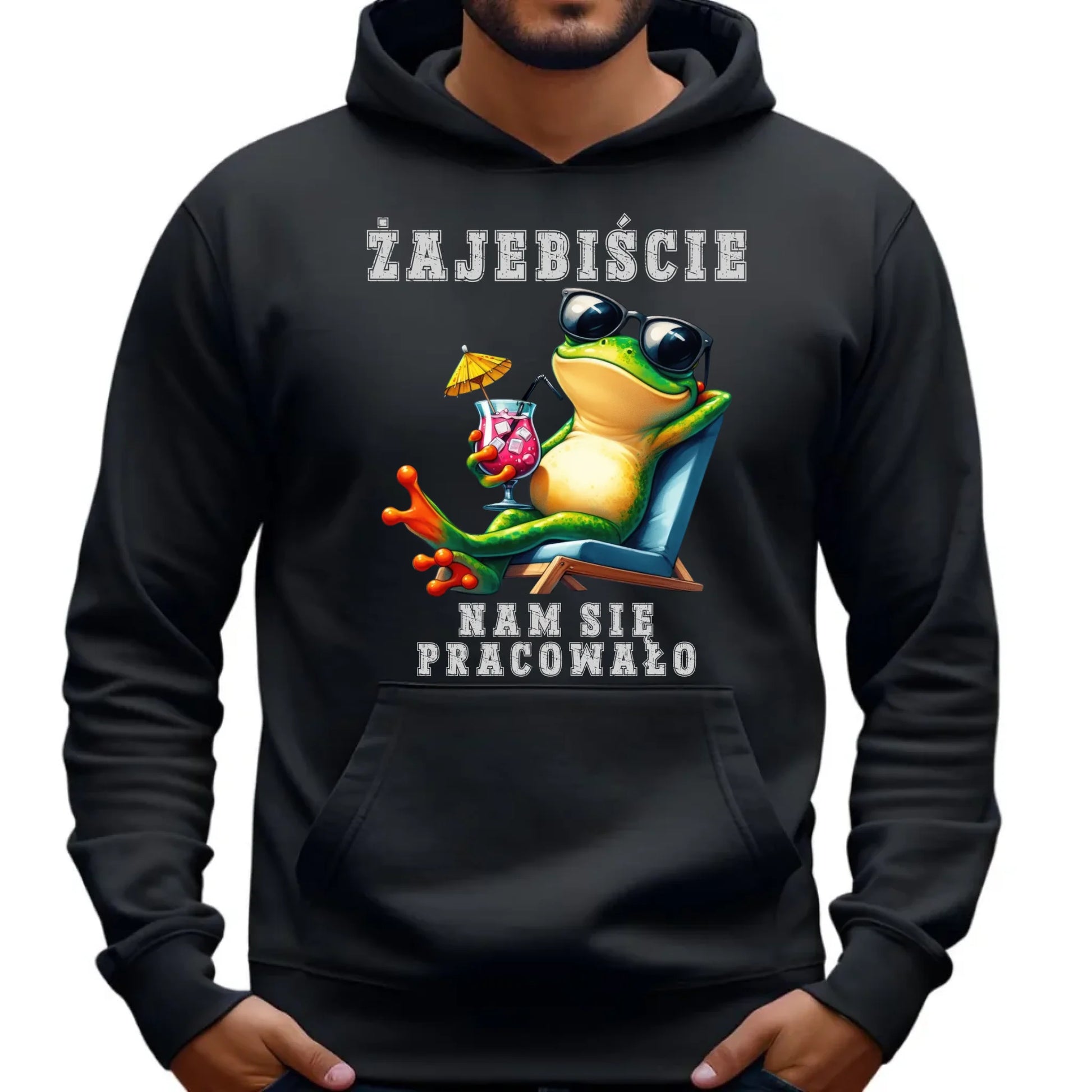 Bluza męska z kapturem na odejście z pracy - Żajebiście nam się pracowało OP09 - StoryCups.pl