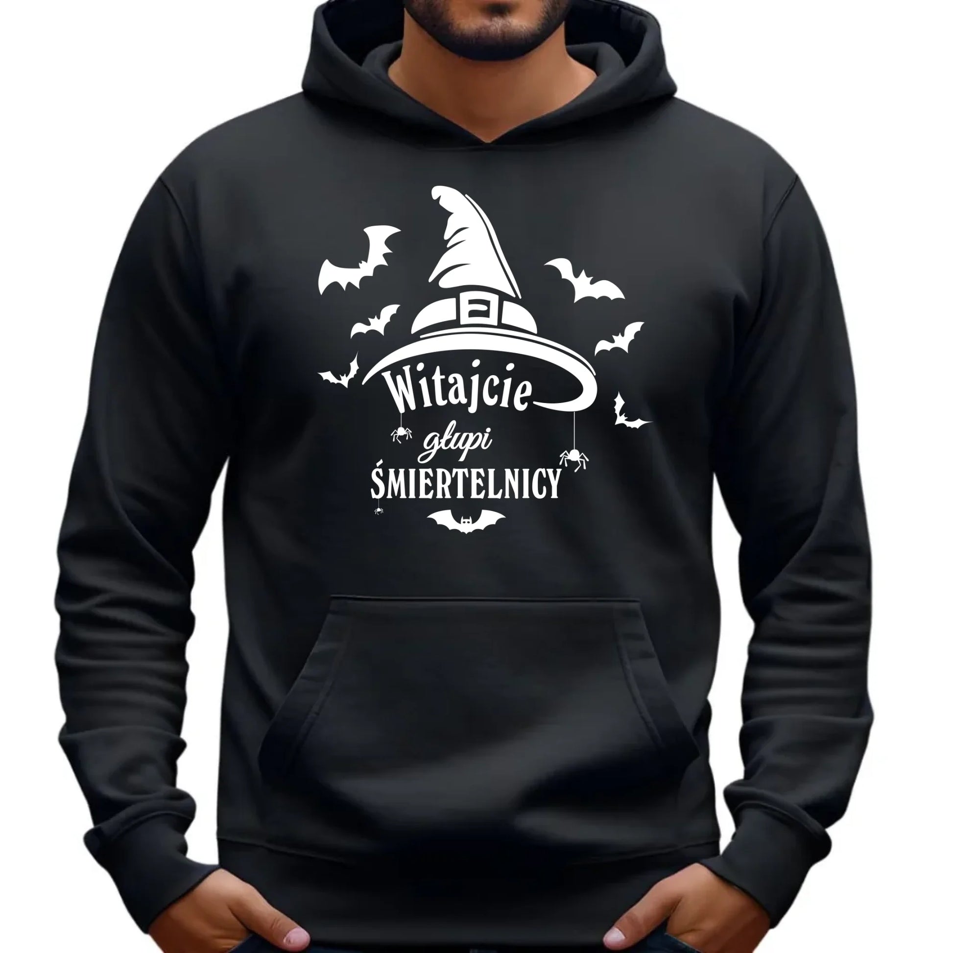 Bluza męska z kapturem na Halloween - Witajcie głupi śmiertelnicy HL23 - StoryCups.pl
