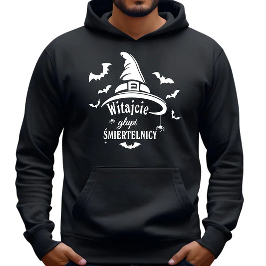 Bluza męska z kapturem na Halloween - Witajcie głupi śmiertelnicy HL23 - StoryCups.pl