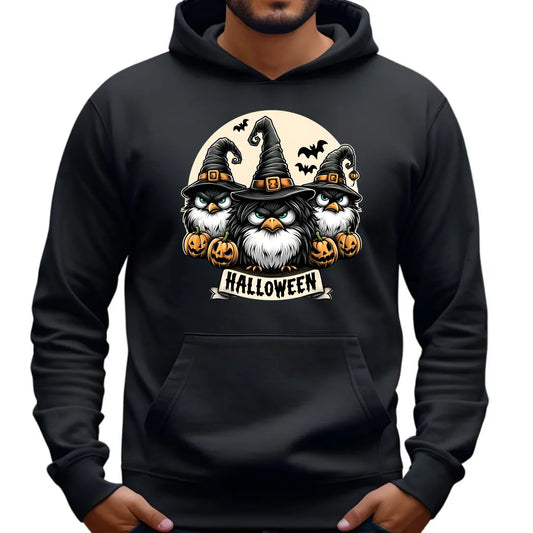 Bluza męska z kapturem na Halloween - Upiorne sowy wiedźmy HL15 - StoryCups.pl