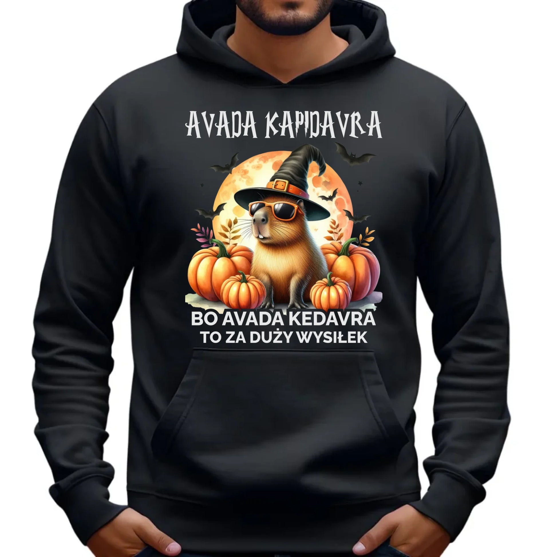 Bluza męska z kapturem halloweenowa - Kapibara - Avada Kapidavra HL21 - StoryCups.pl