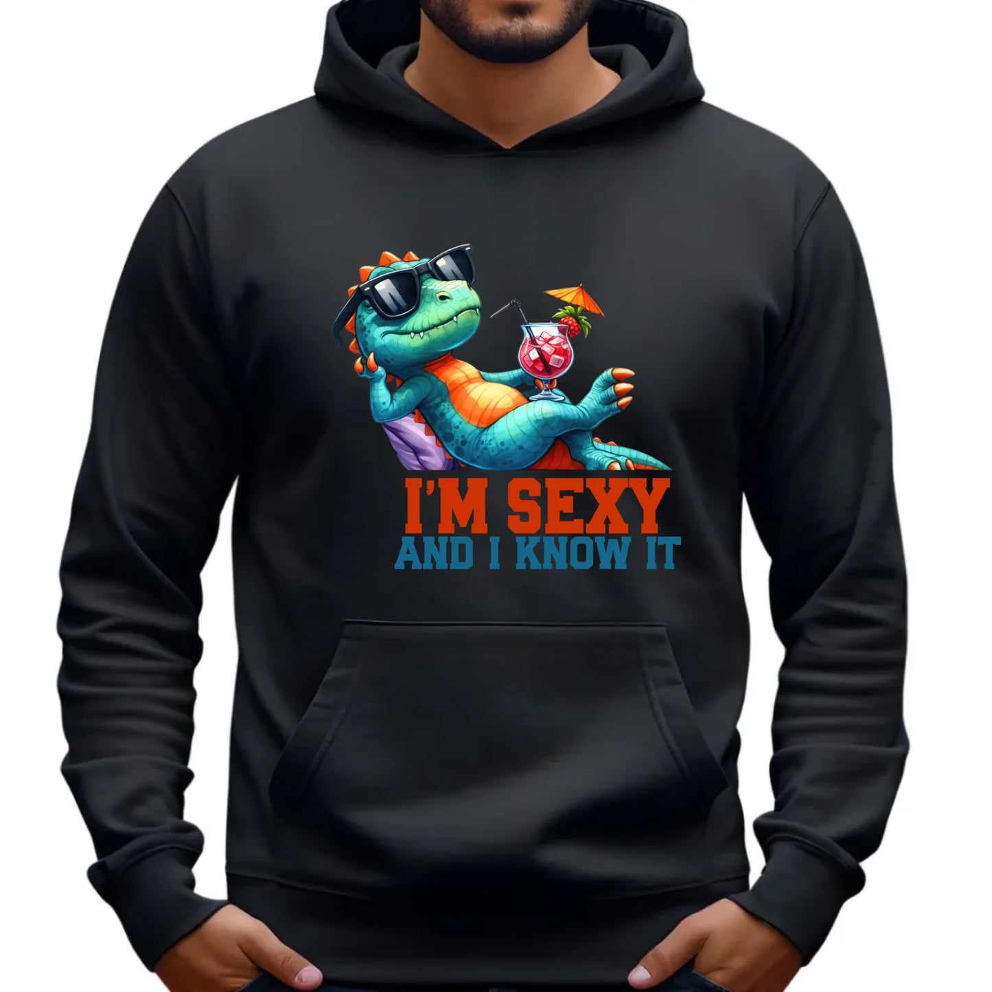 Bluza męska z kapturem - prezent dla chłopaka - I'm sexy - śmieszny nadruk DCH28 - StoryCups.pl