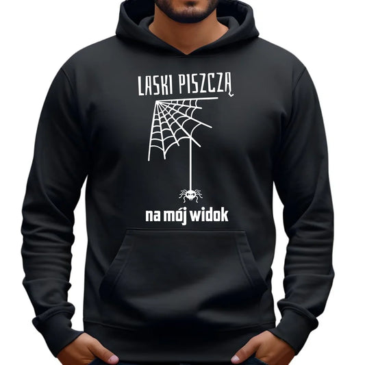 Bluza męska z kapturem - prezent dla chłopaka - Laski piszczą na mój widok DCH13 - StoryCups.pl