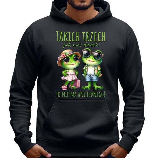 Bluza męska z kapturem dla par - Żabki - prezent dla chłopaka DCH11 - StoryCups.pl