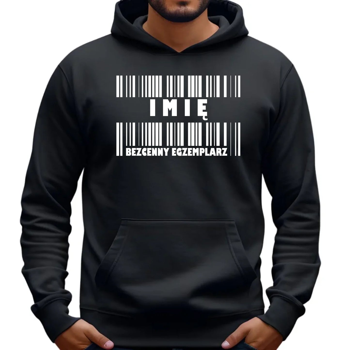 Bluza męska z kapturem - Bezcenny egzemplarz prezent dla niego - personalizowana DCH07 - StoryCups.pl