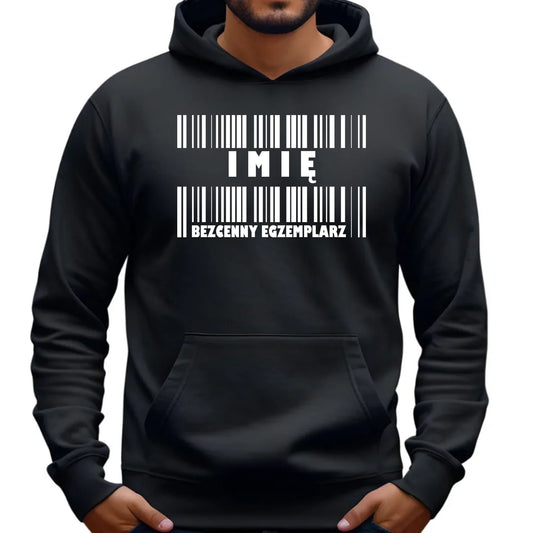 Bluza męska z kapturem - Bezcenny egzemplarz prezent dla niego - personalizowana DCH07 - StoryCups.pl