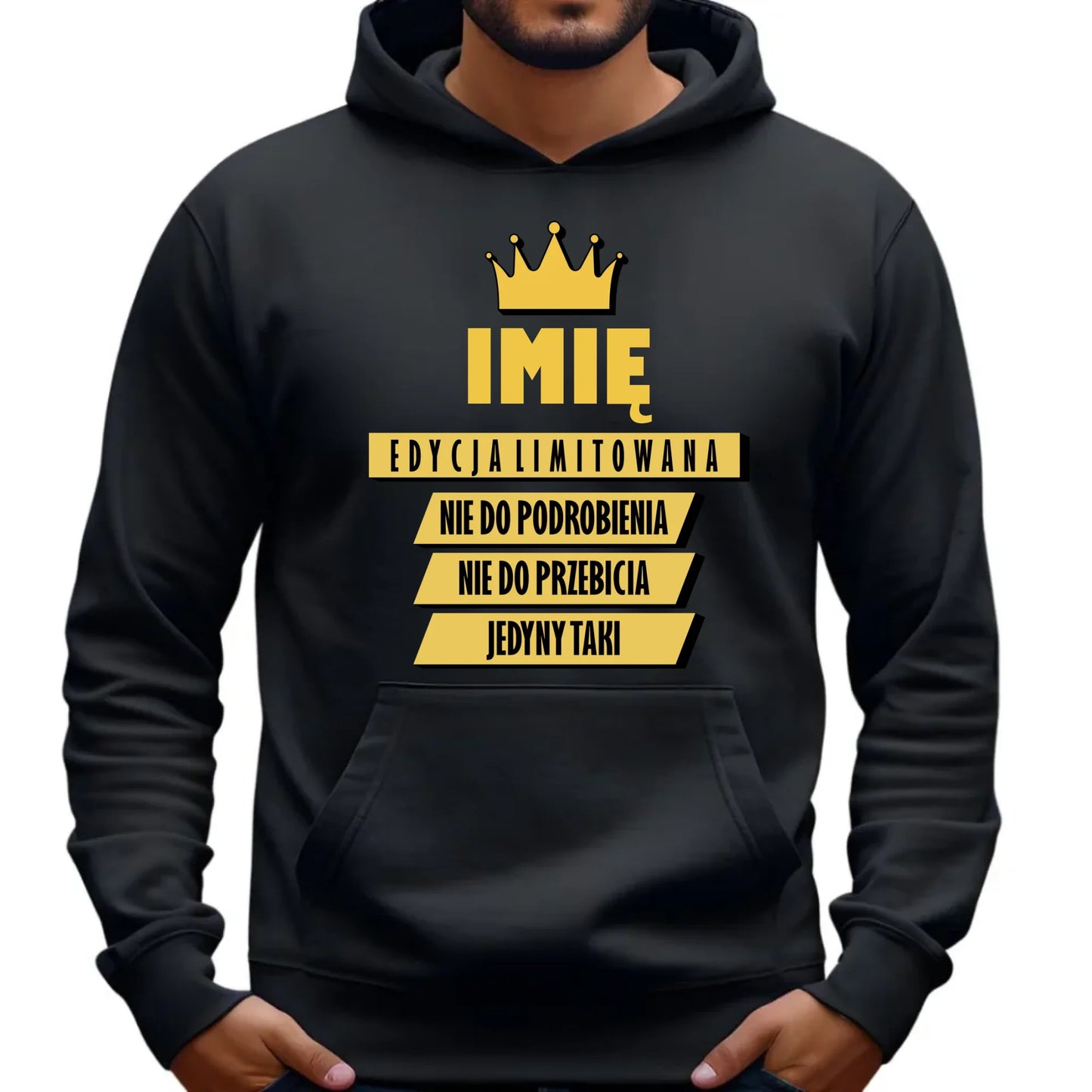 Bluza męska z kapturem - Edycja Limitowana prezent dla niego - personalizowana DCH03 - StoryCups.pl