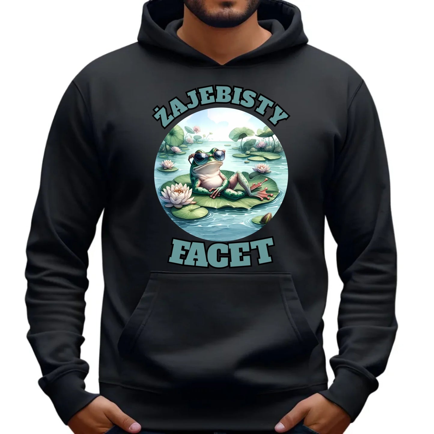 Bluza męska z kapturem - Żajebisty facet DCH08 - StoryCups.pl