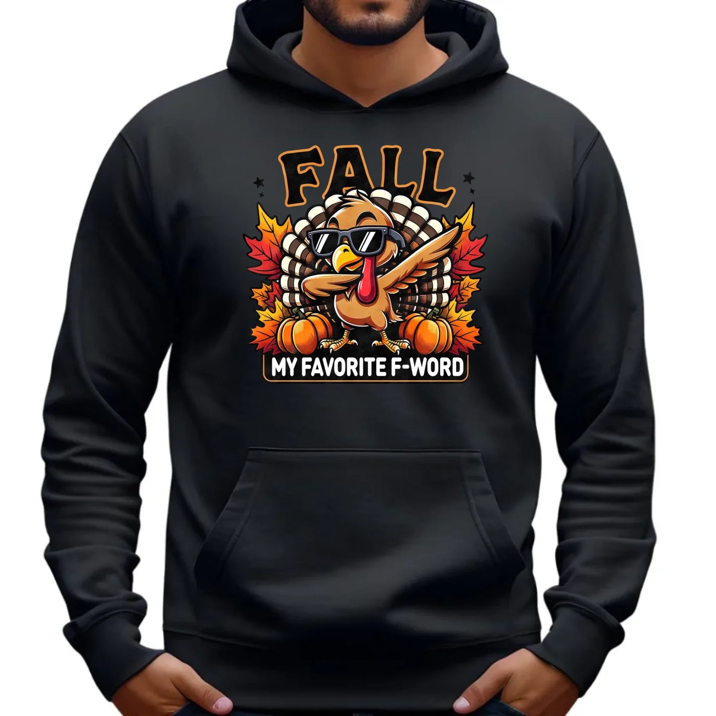 Bluza męska z kapturem jesienna - FALL my favorite F-word JS11 - StoryCups.pl