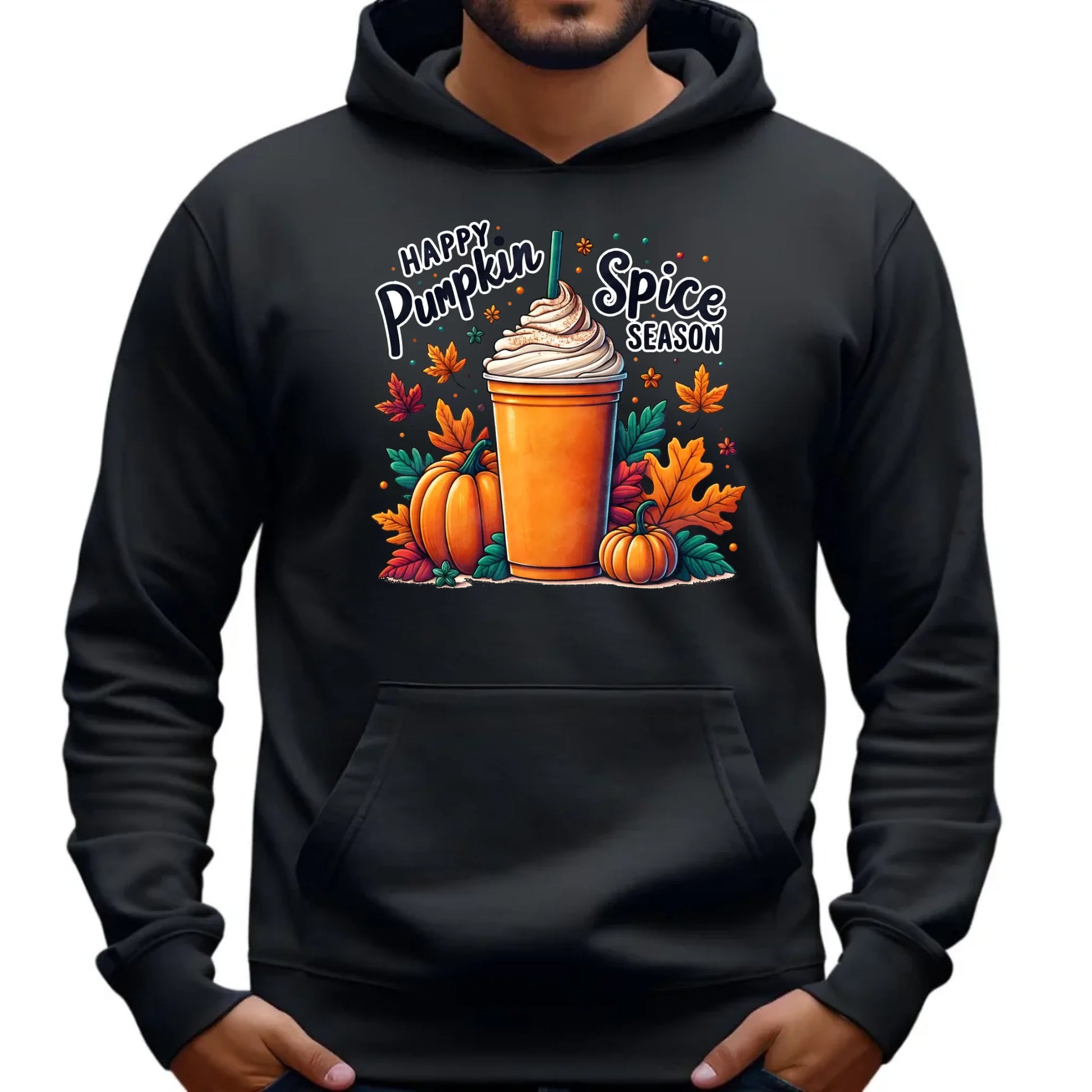 Bluza męska z kapturem jesienna - Pumpkin Spice - kawa dyniowa JS02 - StoryCups.pl