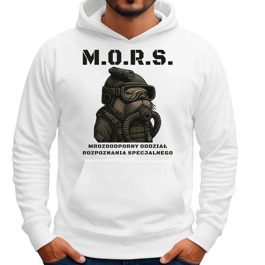 Bluza męska z kapturem - prezent dla morsa - M.O.R.S. Mrozoodporny Oddział Rozpoznania Specjalnego HM20