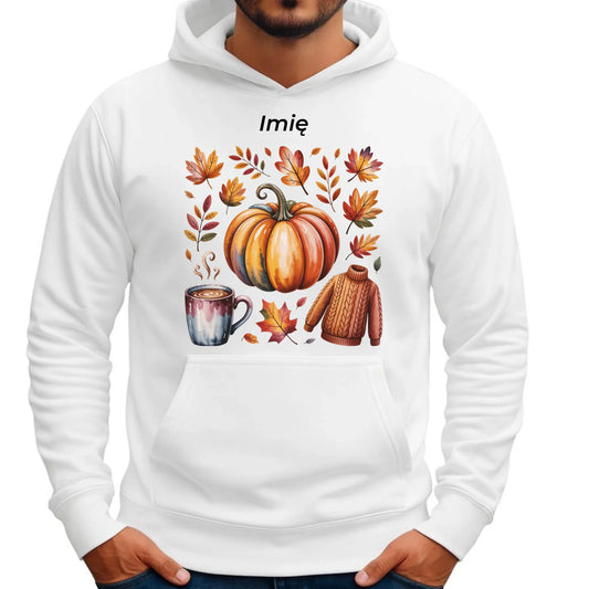 Bluza męska z kapturem jesienna - Złota jesień - personalizowana JS30