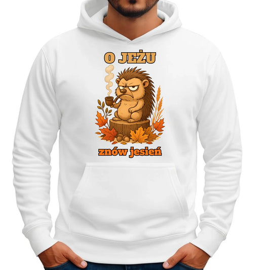 Bluza męska z kapturem jesienna - O jeżu znów jesień JS20