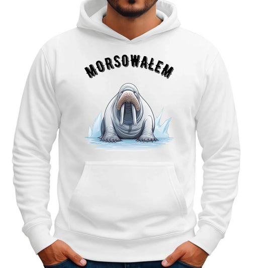 Bluza męska z kapturem dla morsa - Morsowałem HM01 - StoryCups.pl