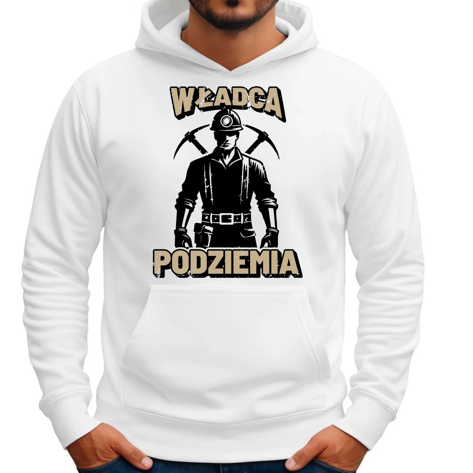 Bluza męska z kapturem - prezent dla górnika - Władca podziemia G25 - StoryCups.pl