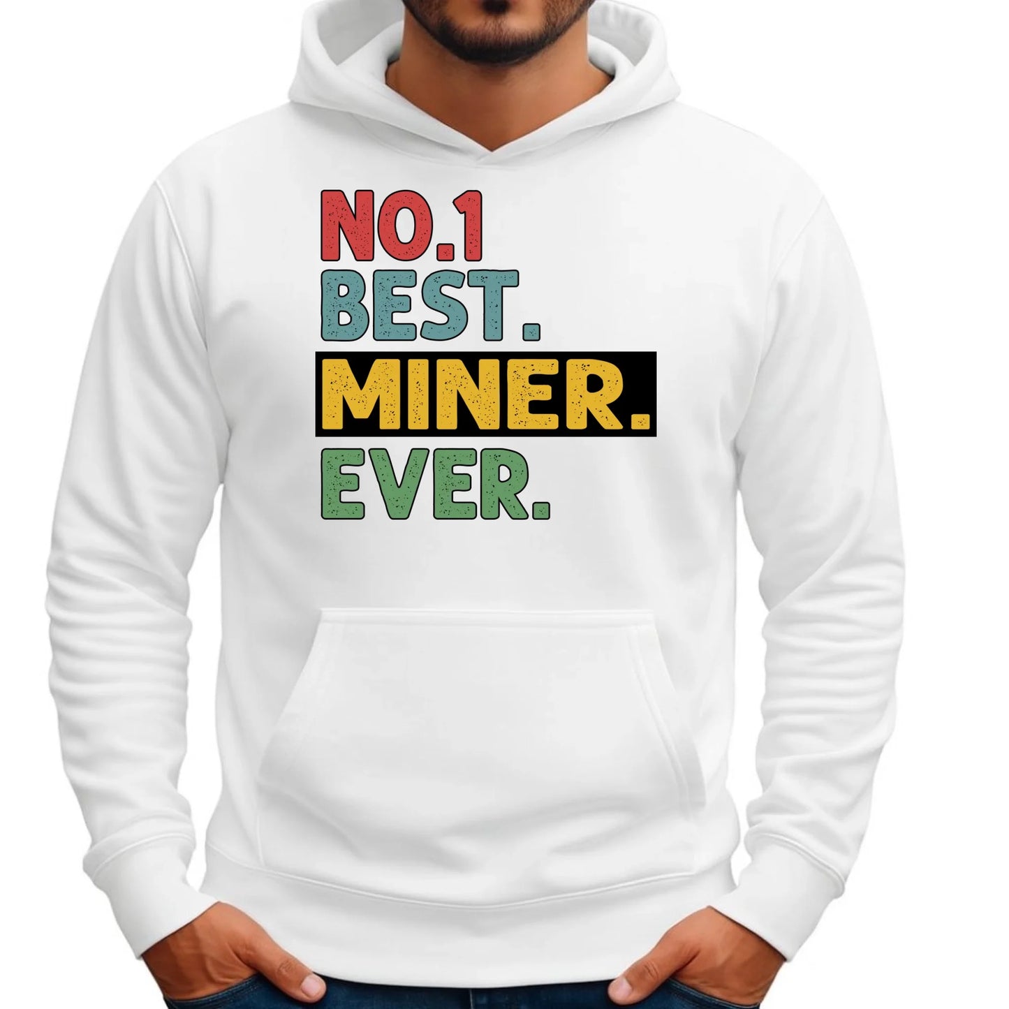 Bluza męska z kapturem - prezent dla górnika - Best miner ever G12 - StoryCups.pl