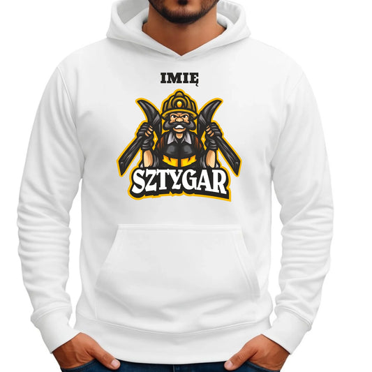 Bluza męska z kapturem - prezent dla górnika - Sztygar - personalizowana G15