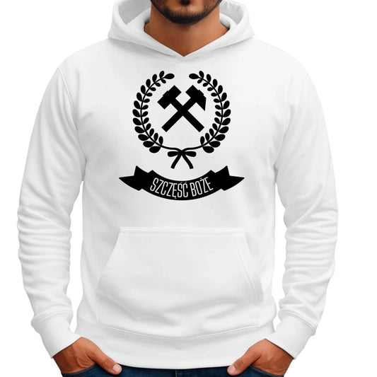 Bluza męska z kapturem - prezent dla górnika - Szczęść Boże G02