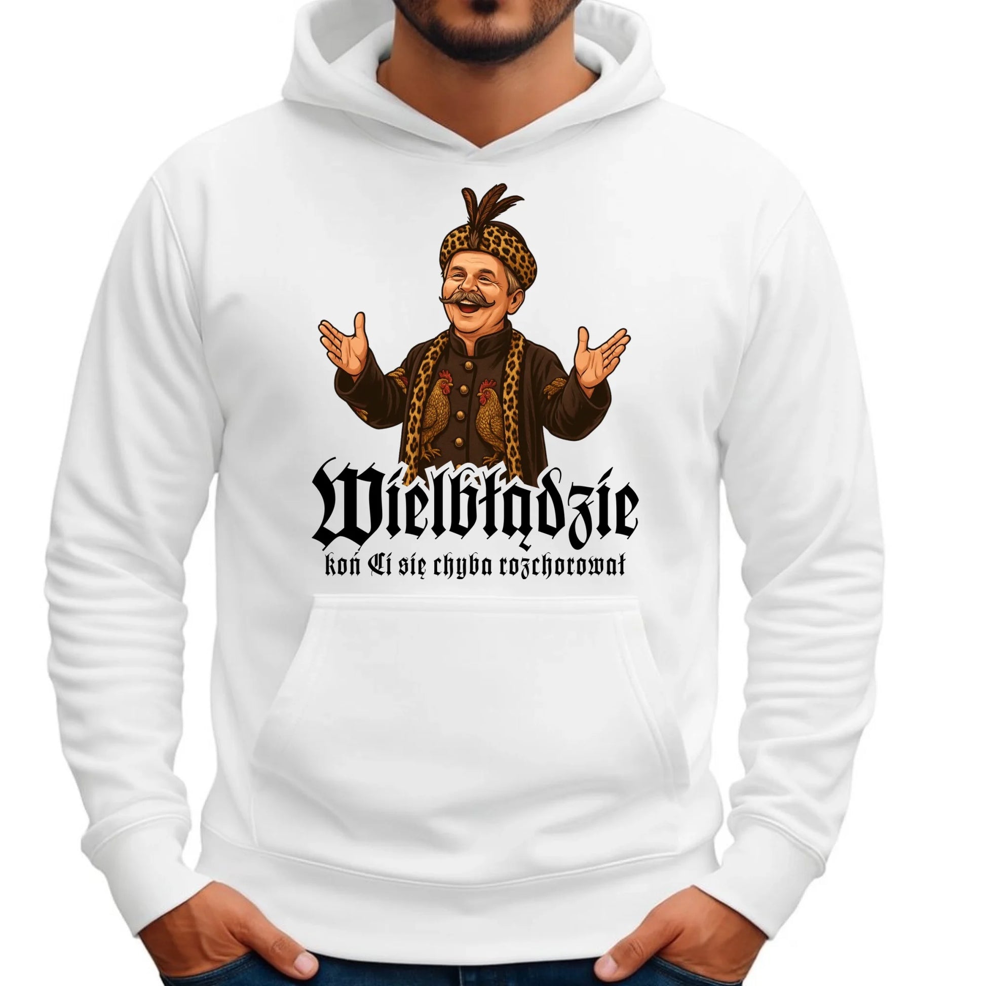 Bluza męska z kapturem - Wielbłądzie, koń Ci się chyba rozchorował - dla fanów serialu 1670 H61 - StoryCups.pl