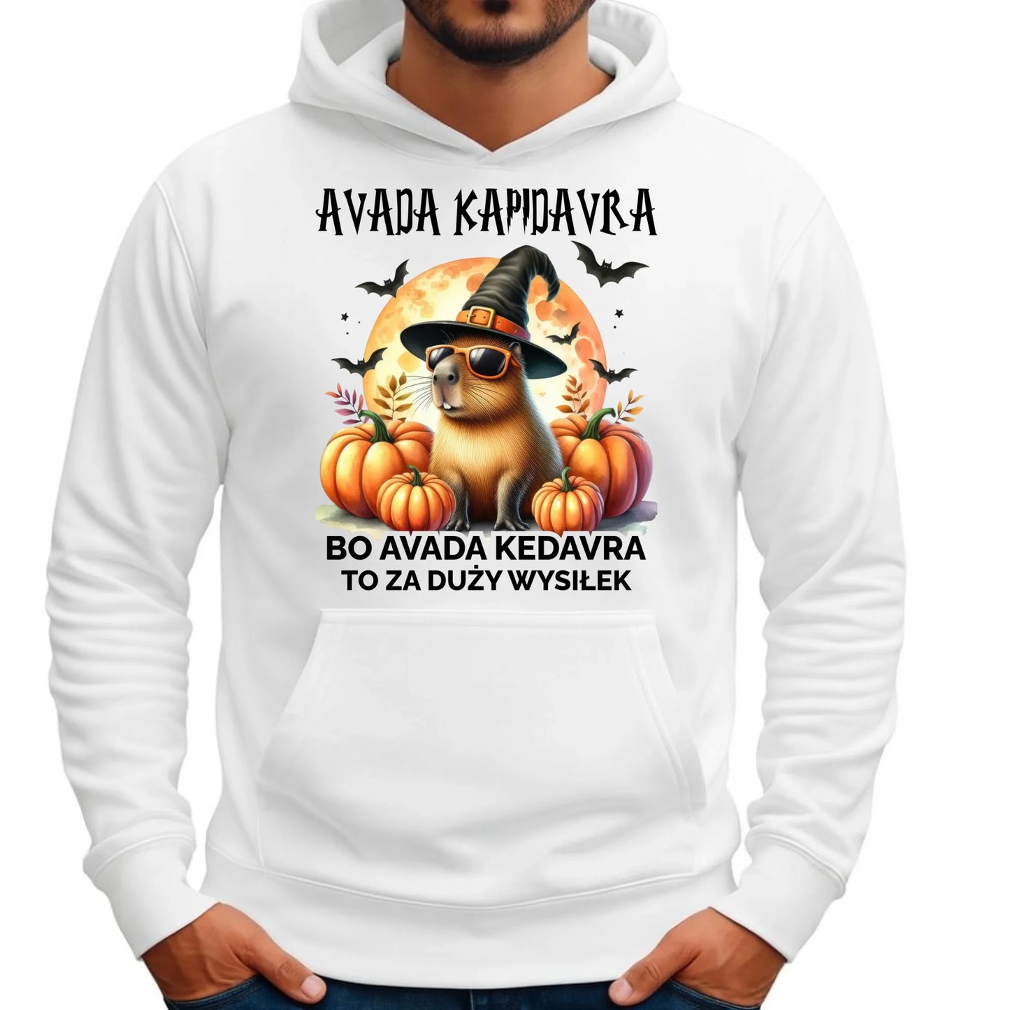 Bluza męska z kapturem halloweenowa - Kapibara - Avada Kapidavra HL21 - StoryCups.pl