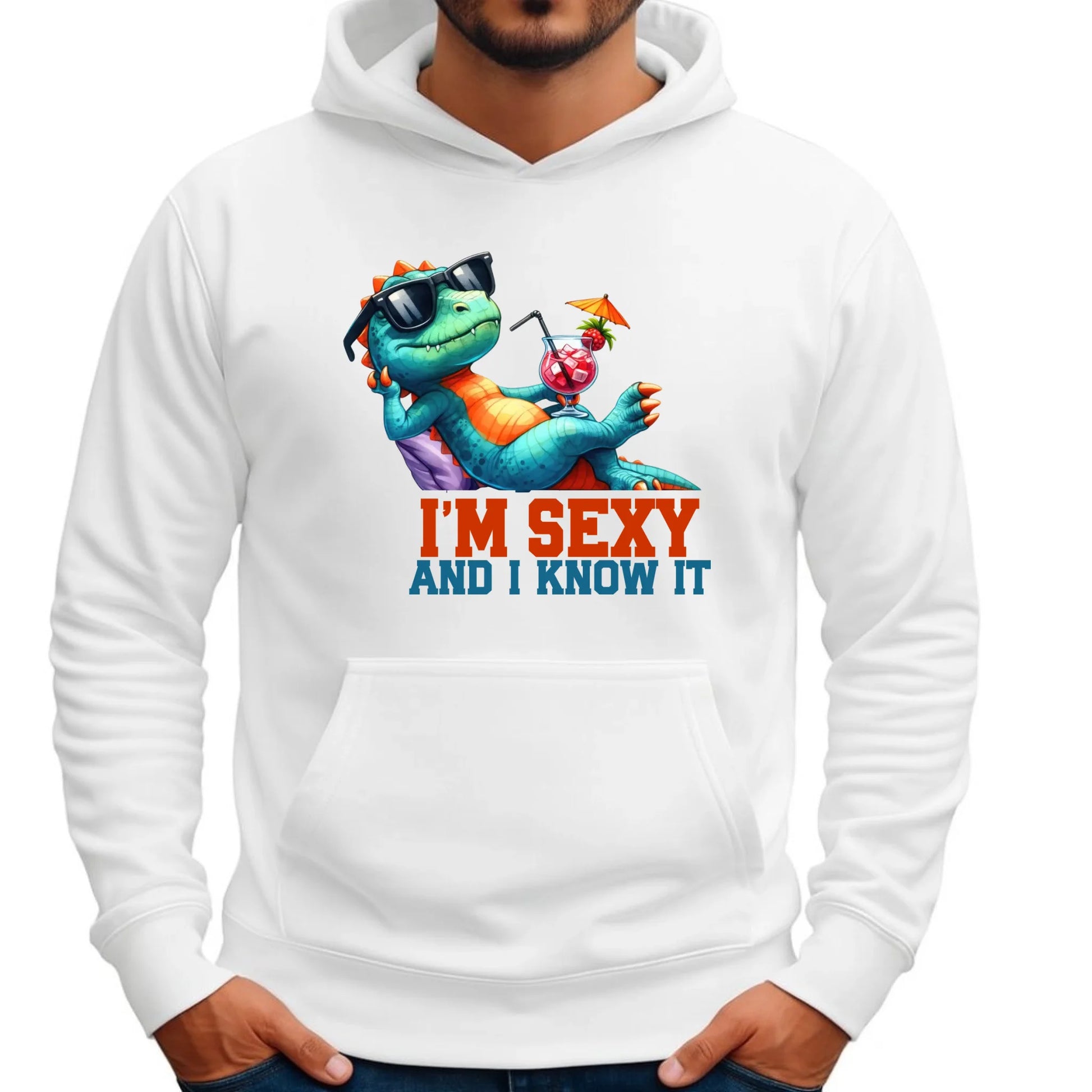 Bluza męska z kapturem - prezent dla chłopaka - I'm sexy - śmieszny nadruk DCH28 - StoryCups.pl