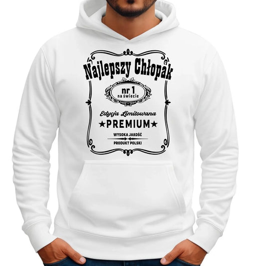 Bluza męska z kapturem - prezent dla chłopaka - Najlepszy chłopak na świecie DCH20 - StoryCups.pl