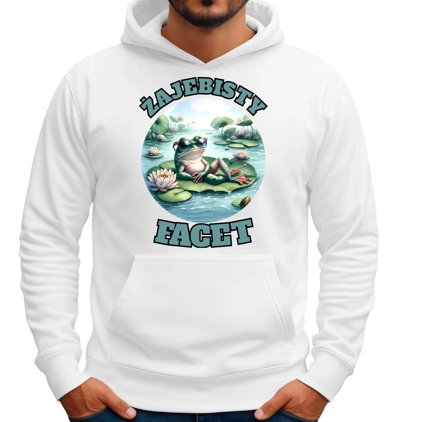 Bluza męska z kapturem - Żajebisty facet DCH08 - StoryCups.pl