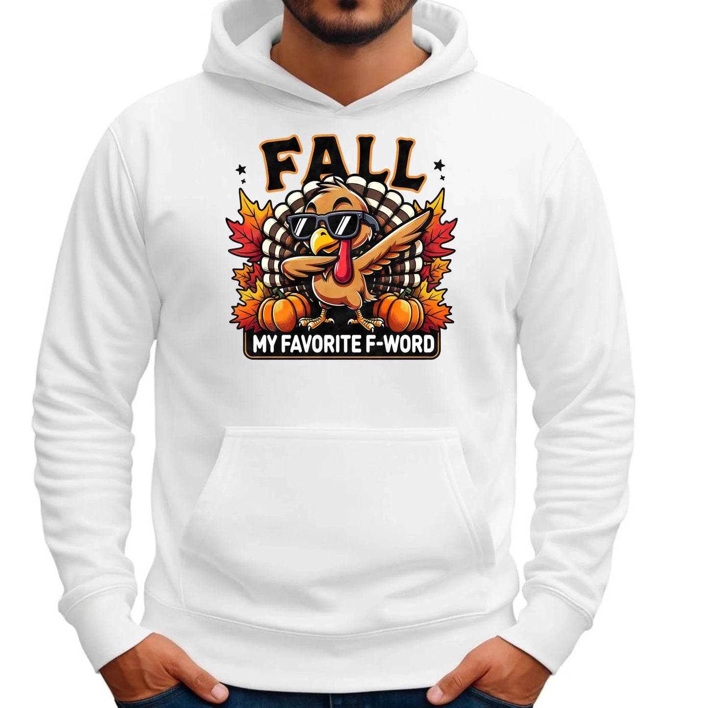 Bluza męska z kapturem jesienna - FALL my favorite F-word JS11 - StoryCups.pl