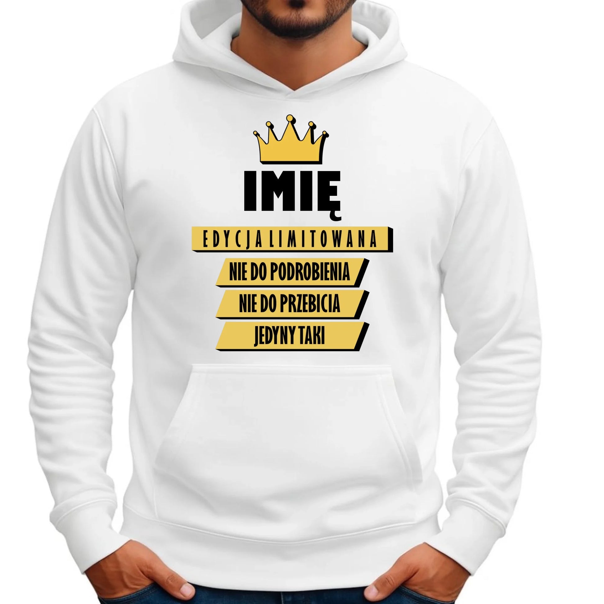 Bluza męska z kapturem - Edycja Limitowana prezent dla niego - personalizowana DCH03 - StoryCups.pl