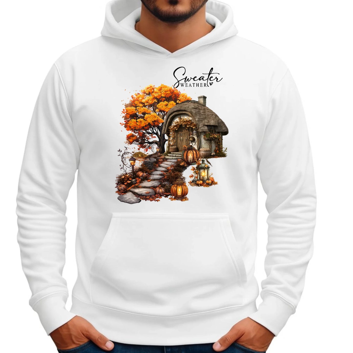 Bluza męska z kapturem jesienna - Sweater weather JS15 - StoryCups.pl