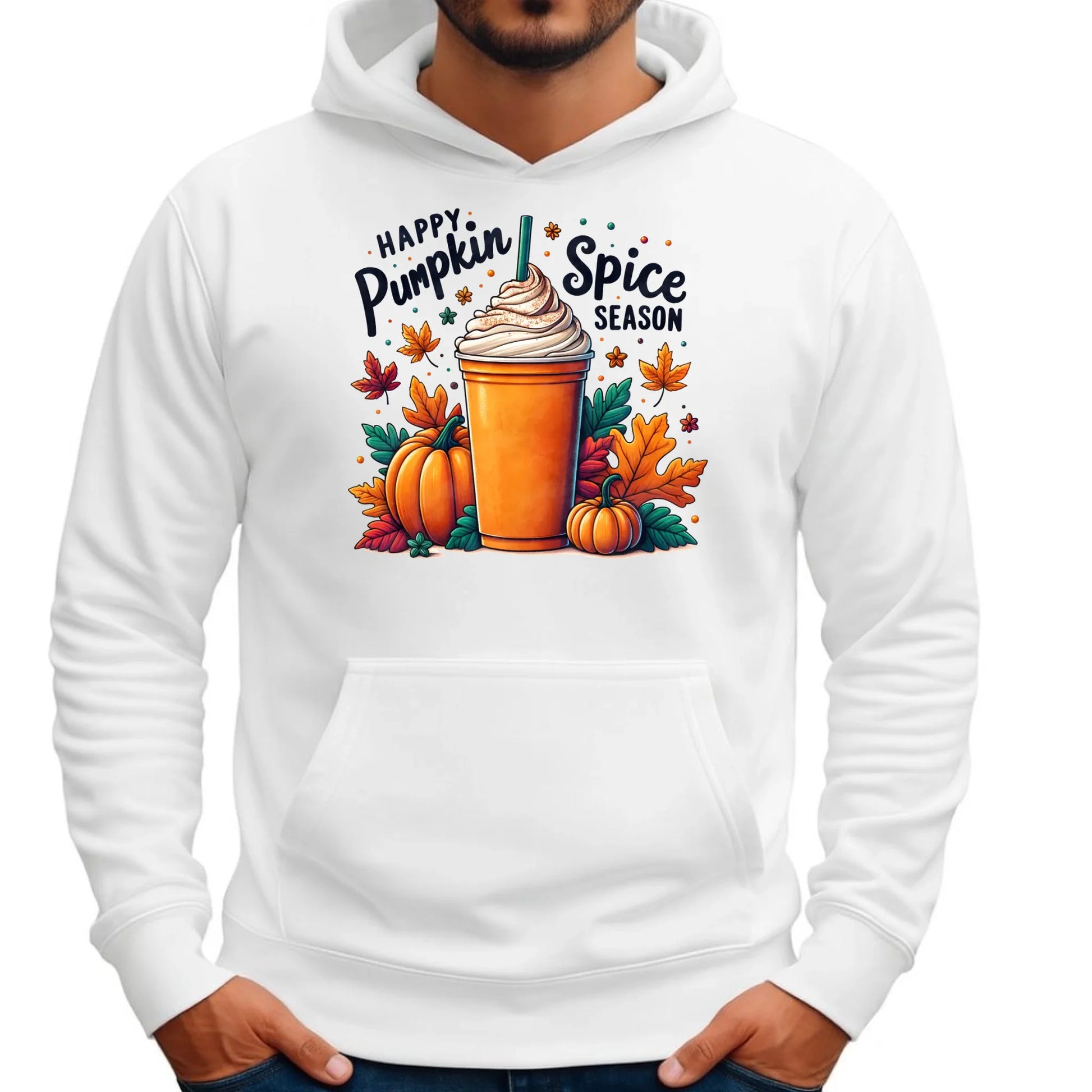 Bluza męska z kapturem jesienna - Pumpkin Spice - kawa dyniowa JS02 - StoryCups.pl