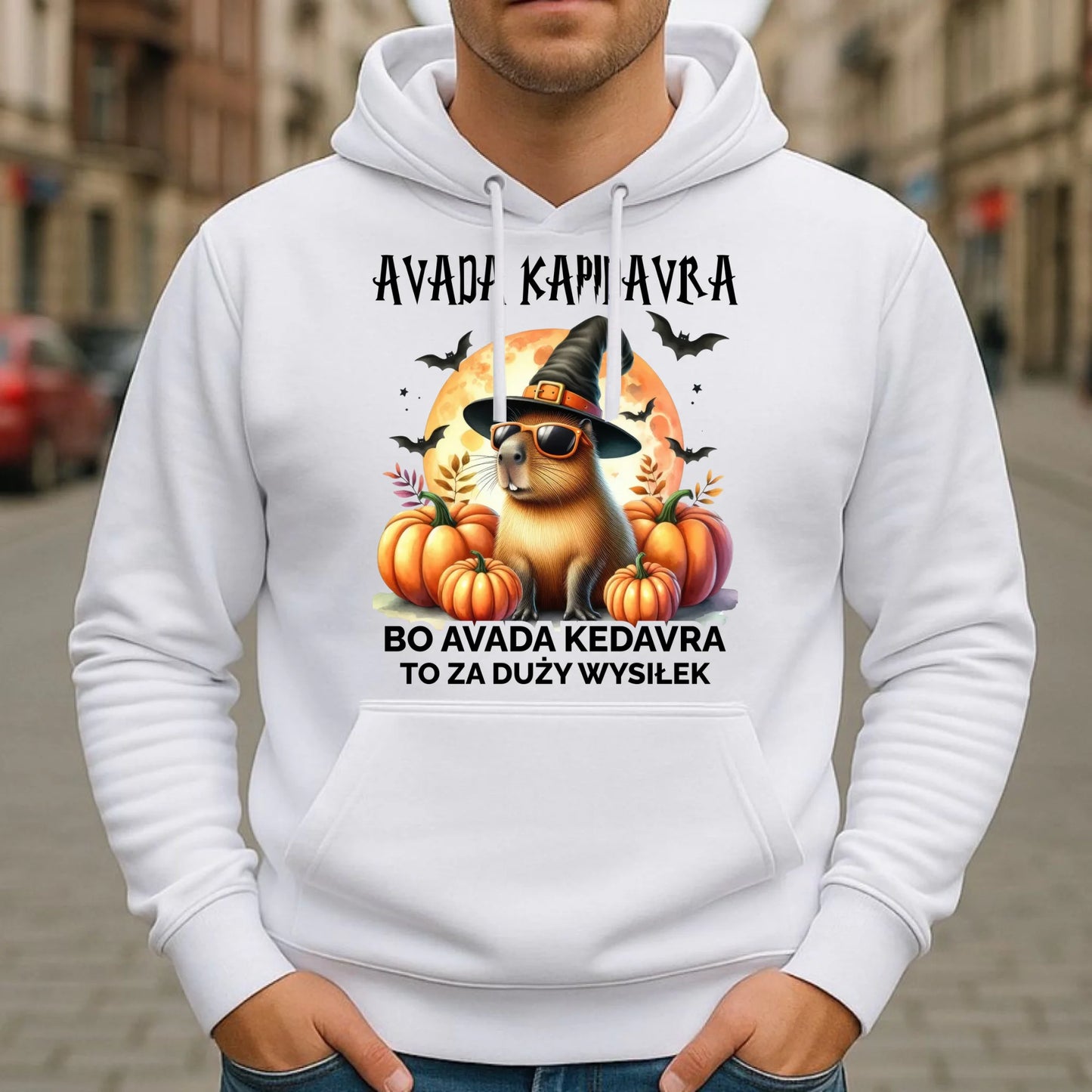 Bluza męska z kapturem halloweenowa - Kapibara - Avada Kapidavra HL21 - StoryCups.pl