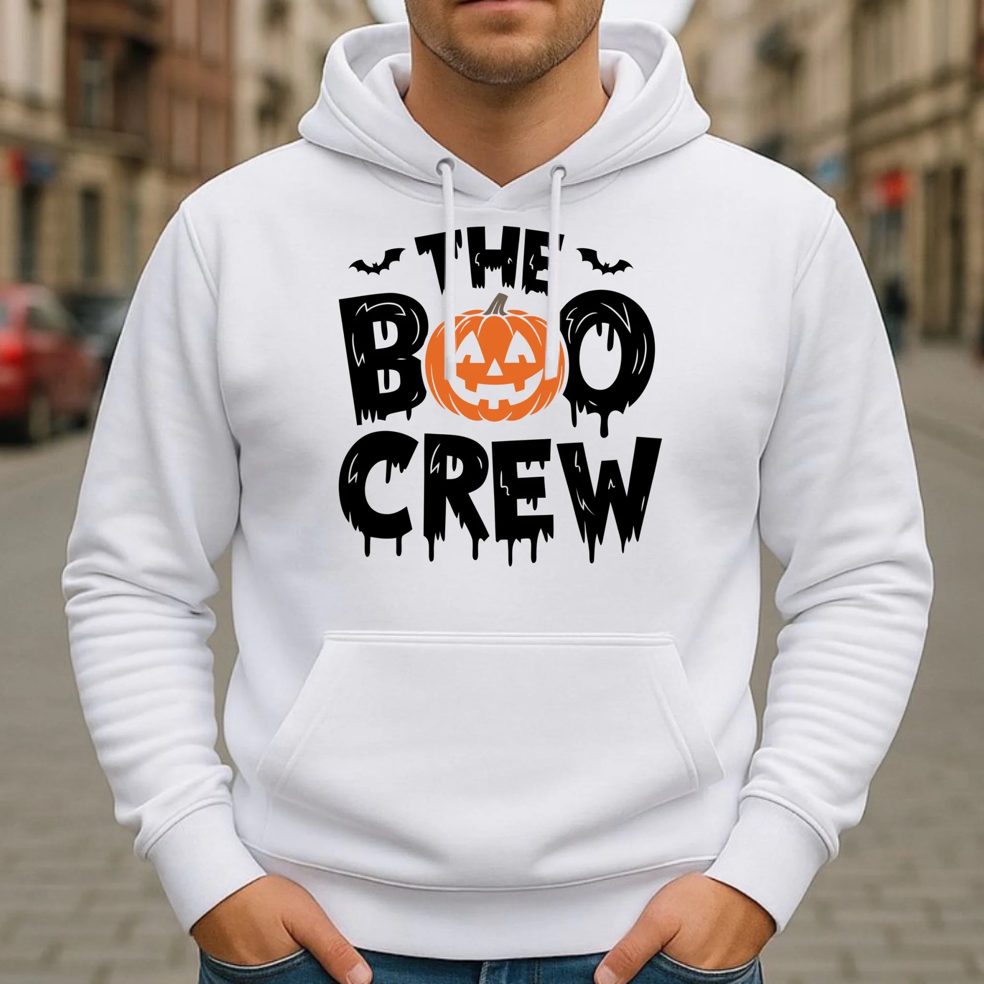 Bluza męska z kapturem na Halloween - The Boo Crew HL12 - StoryCups.pl