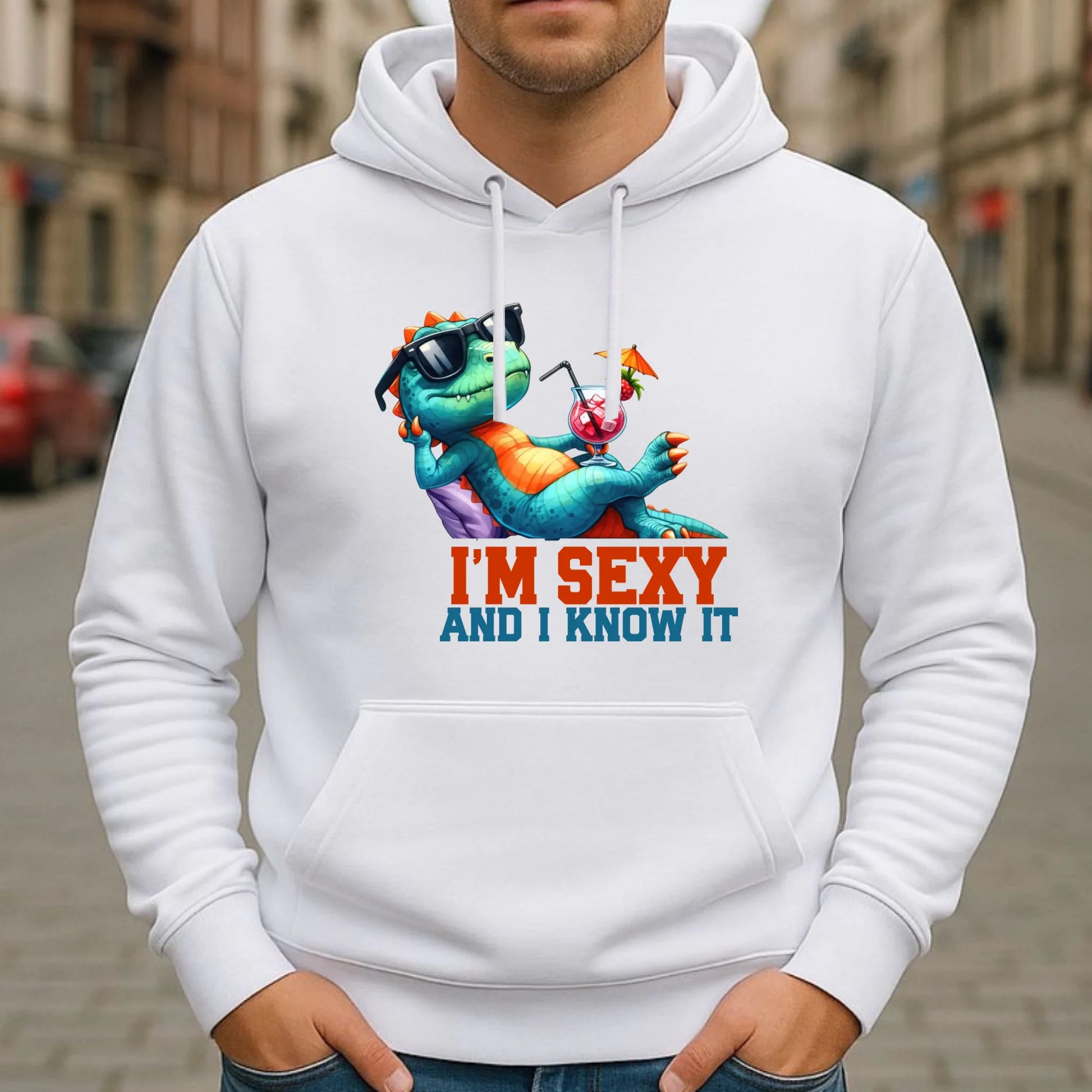 Bluza męska z kapturem - prezent dla chłopaka - I'm sexy - śmieszny nadruk DCH28 - StoryCups.pl