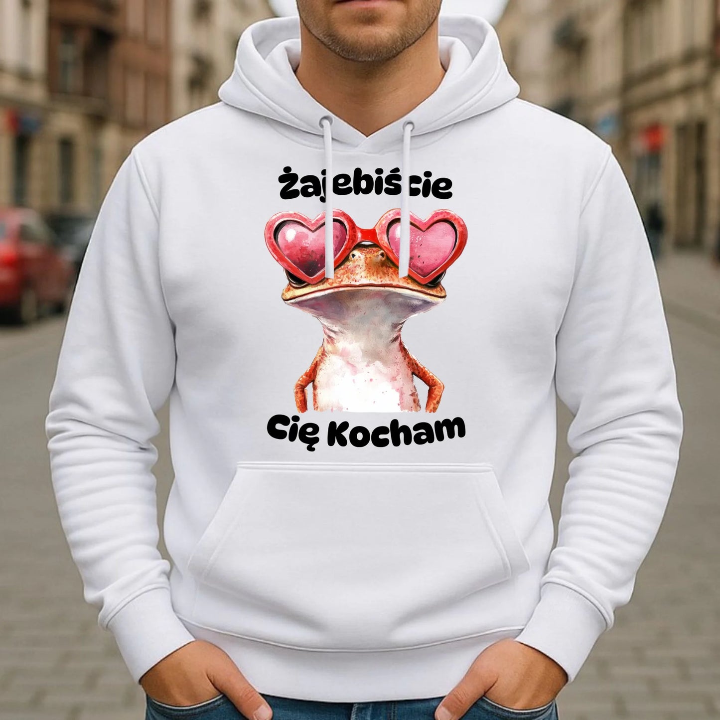 Bluza męska z kapturem - Żajebiście Cię Kocham W17 - StoryCups.pl