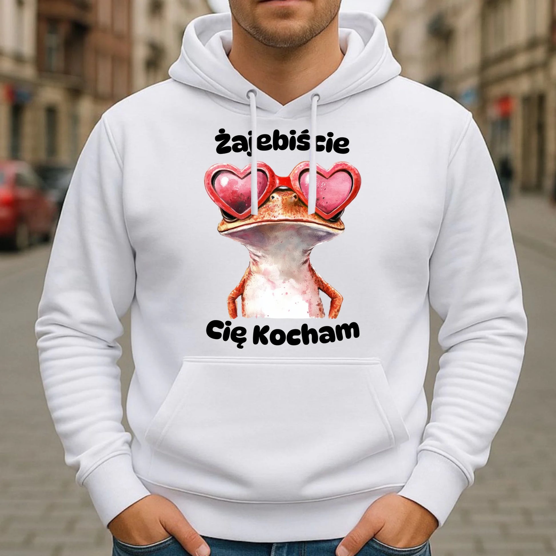 Bluza męska z kapturem - Żajebiście Cię Kocham W17 - StoryCups.pl