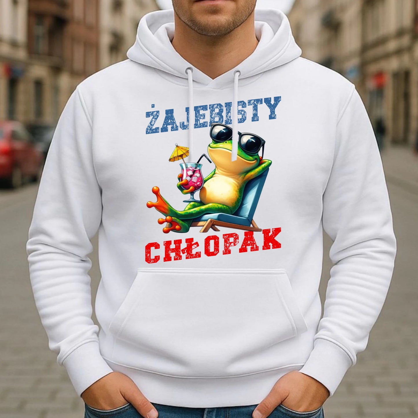 Bluza męska z kapturem - prezent dla chłopaka - Żajebisty chłopak DCH19 - StoryCups.pl