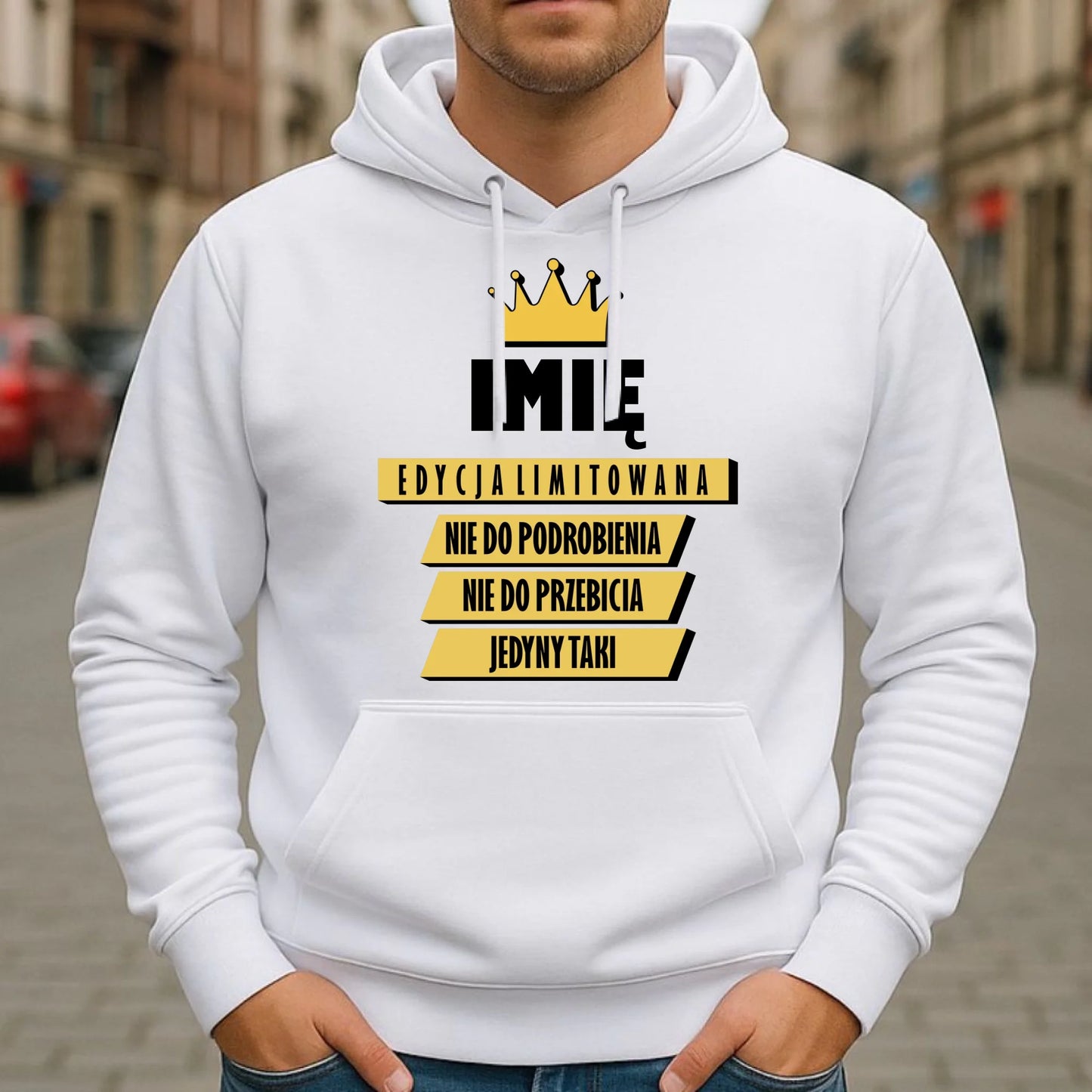 Bluza męska z kapturem - Edycja Limitowana prezent dla niego - personalizowana DCH03 - StoryCups.pl