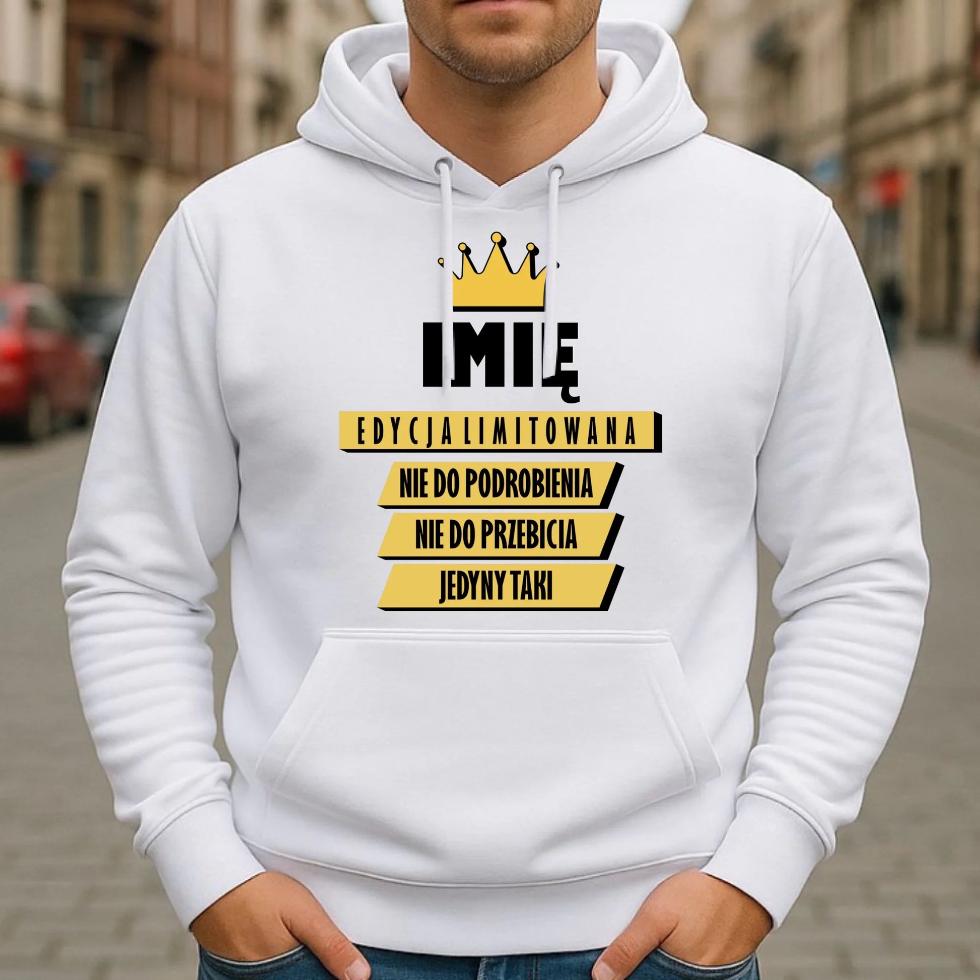 Bluza męska z kapturem - Edycja Limitowana prezent dla niego - personalizowana DCH03 - StoryCups.pl