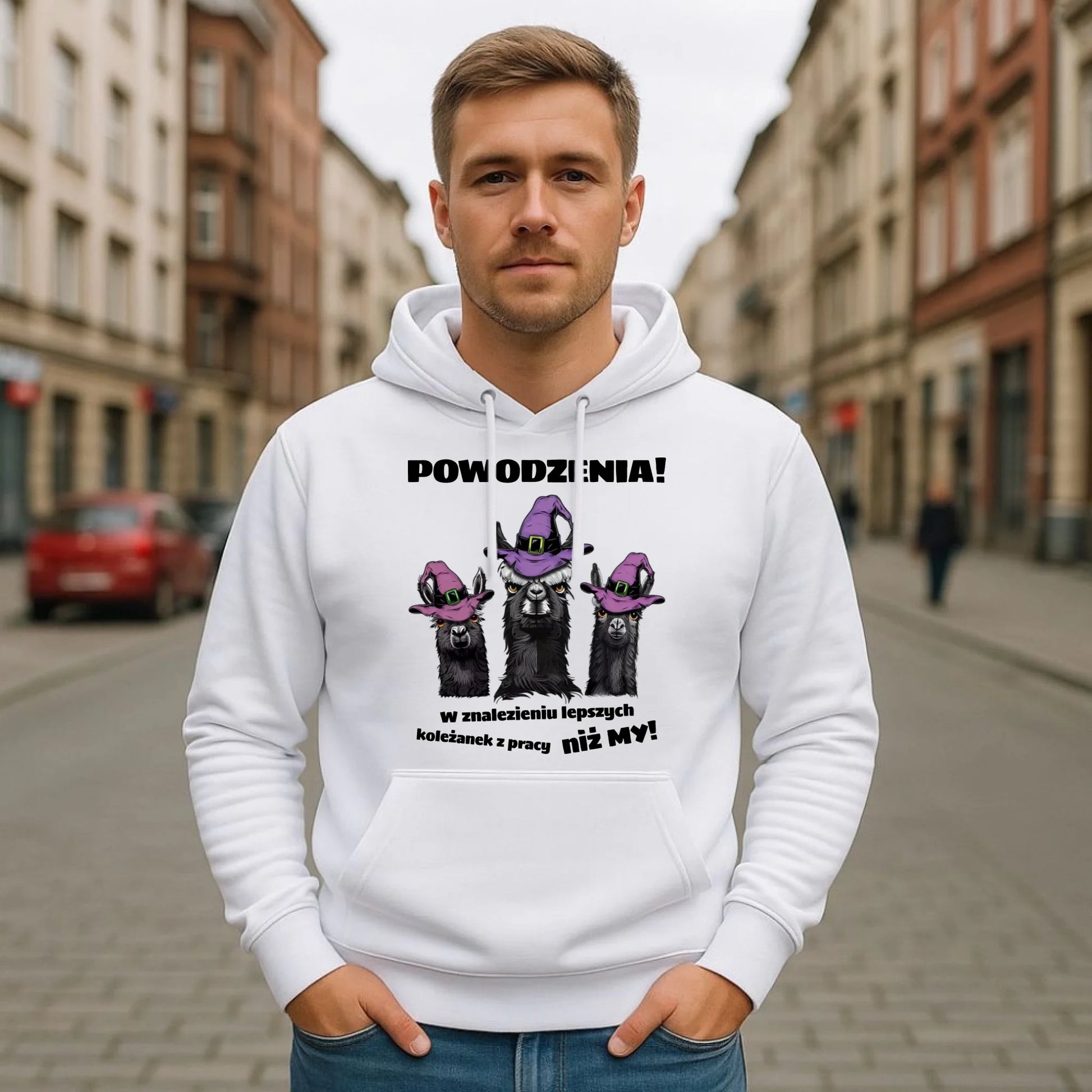 Bluza męska z kapturem na odejście z pracy - Powodzenia w znalezieniu lepszych koleżanek OP07 - StoryCups.pl