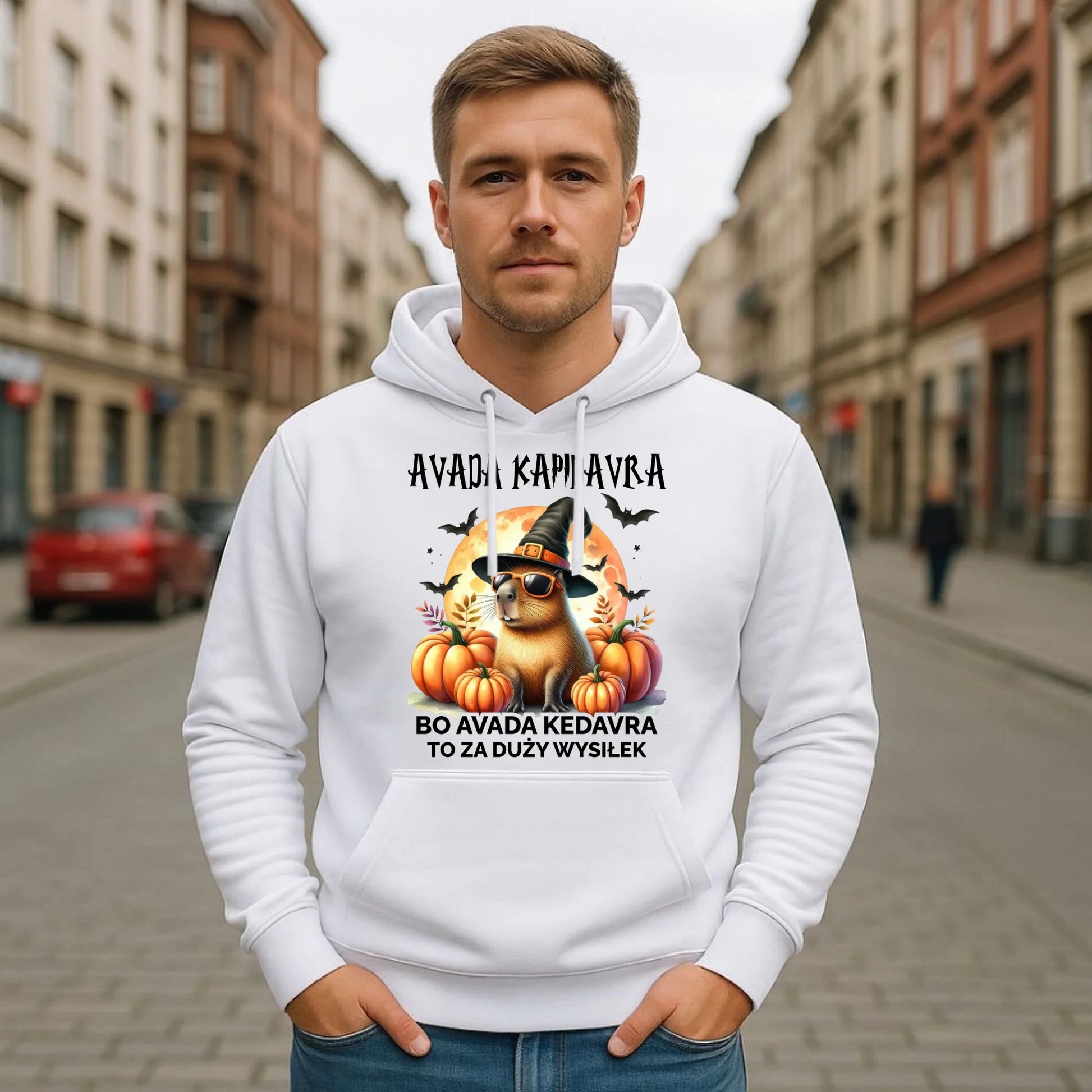 Bluza męska z kapturem halloweenowa - Kapibara - Avada Kapidavra HL21 - StoryCups.pl