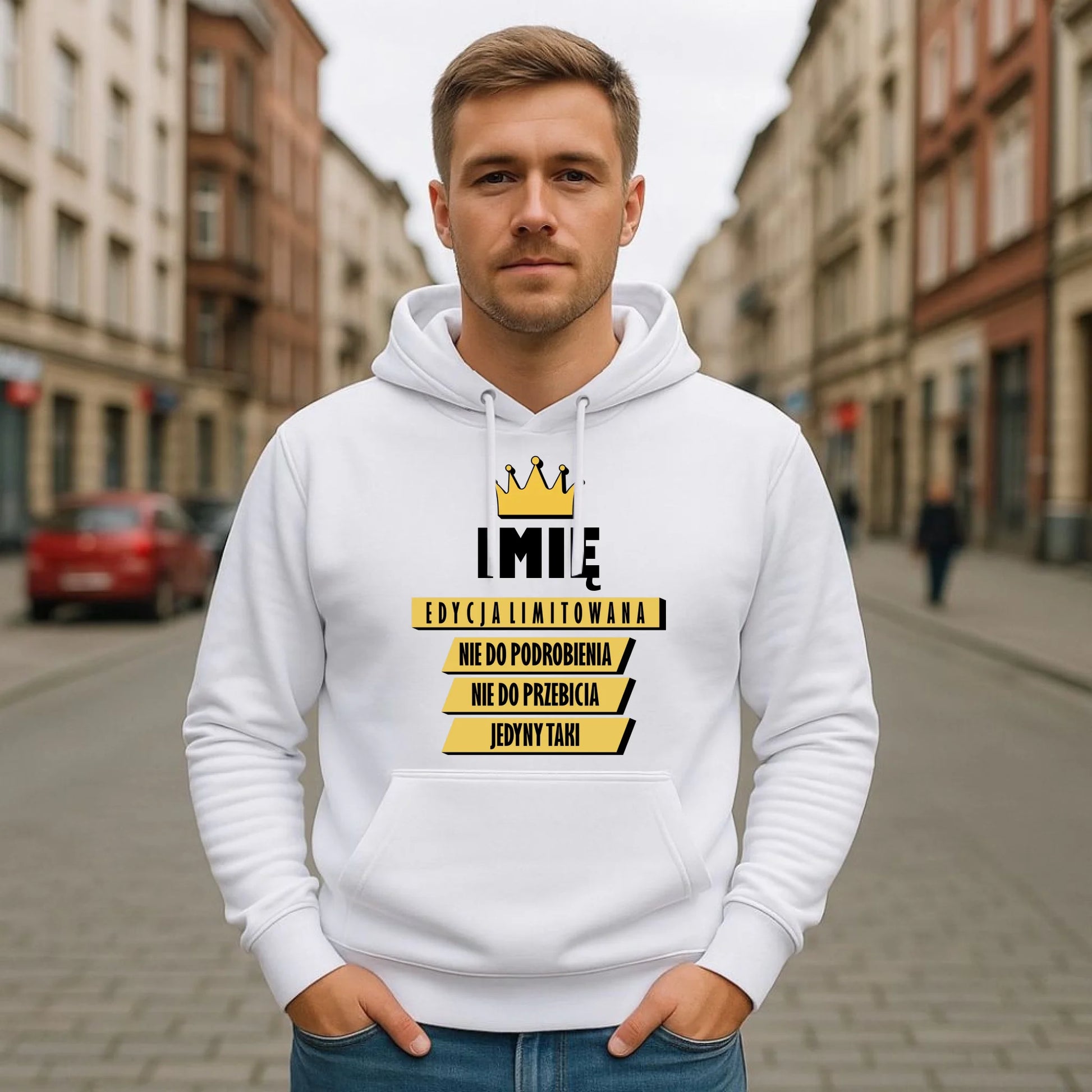 Bluza męska z kapturem - Edycja Limitowana prezent dla niego - personalizowana DCH03 - StoryCups.pl