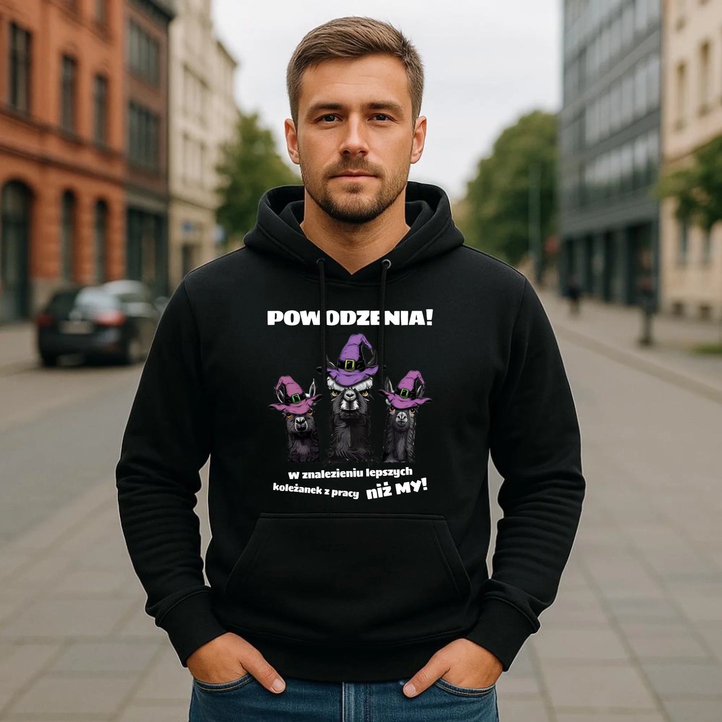 Bluza męska z kapturem na odejście z pracy - Powodzenia w znalezieniu lepszych koleżanek OP07 - StoryCups.pl