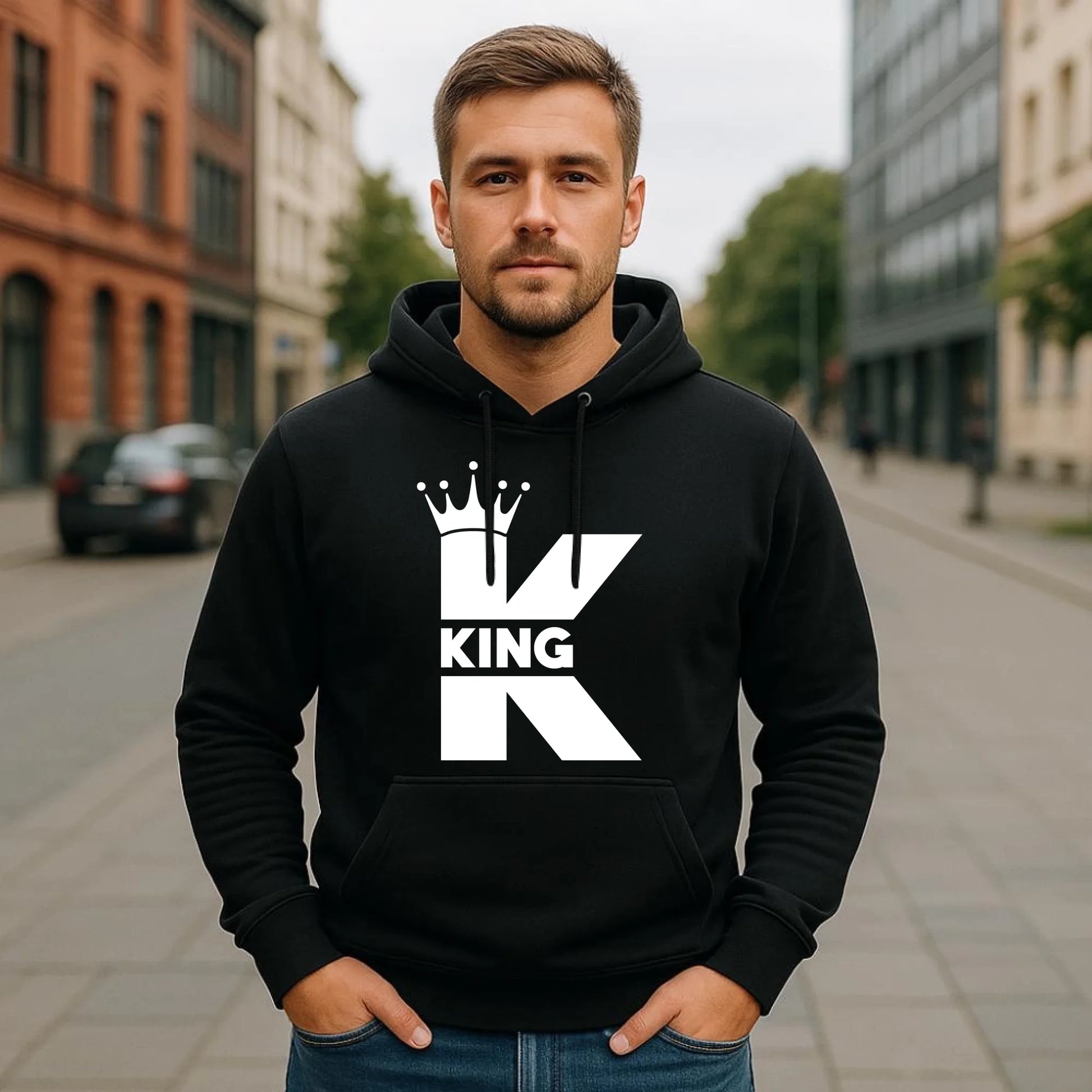 Bluza męska z kapturem - King W40 - StoryCups.pl