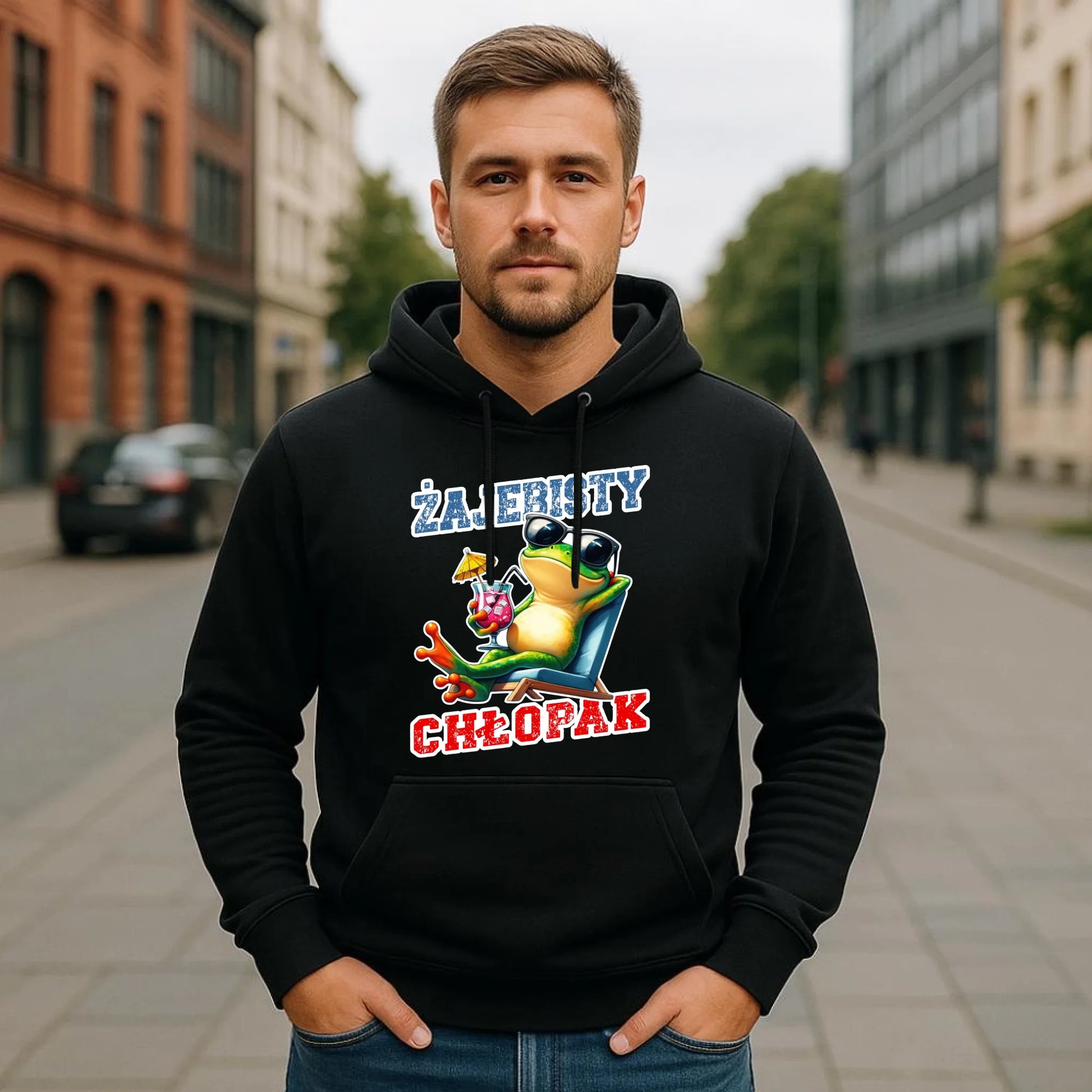 Bluza męska z kapturem - prezent dla chłopaka - Żajebisty chłopak DCH19 - StoryCups.pl